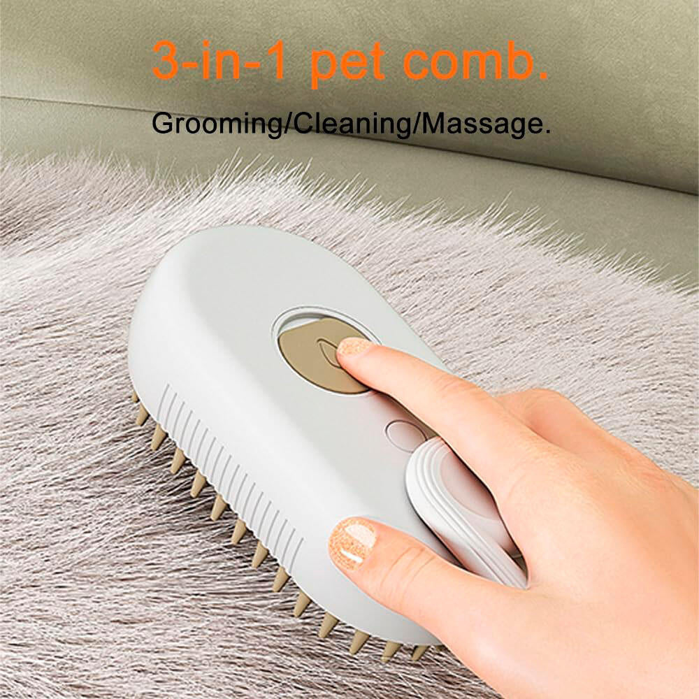Essenza SteamBrush Duo — Pack de 2 Cepillos de Vapor para Mascotas