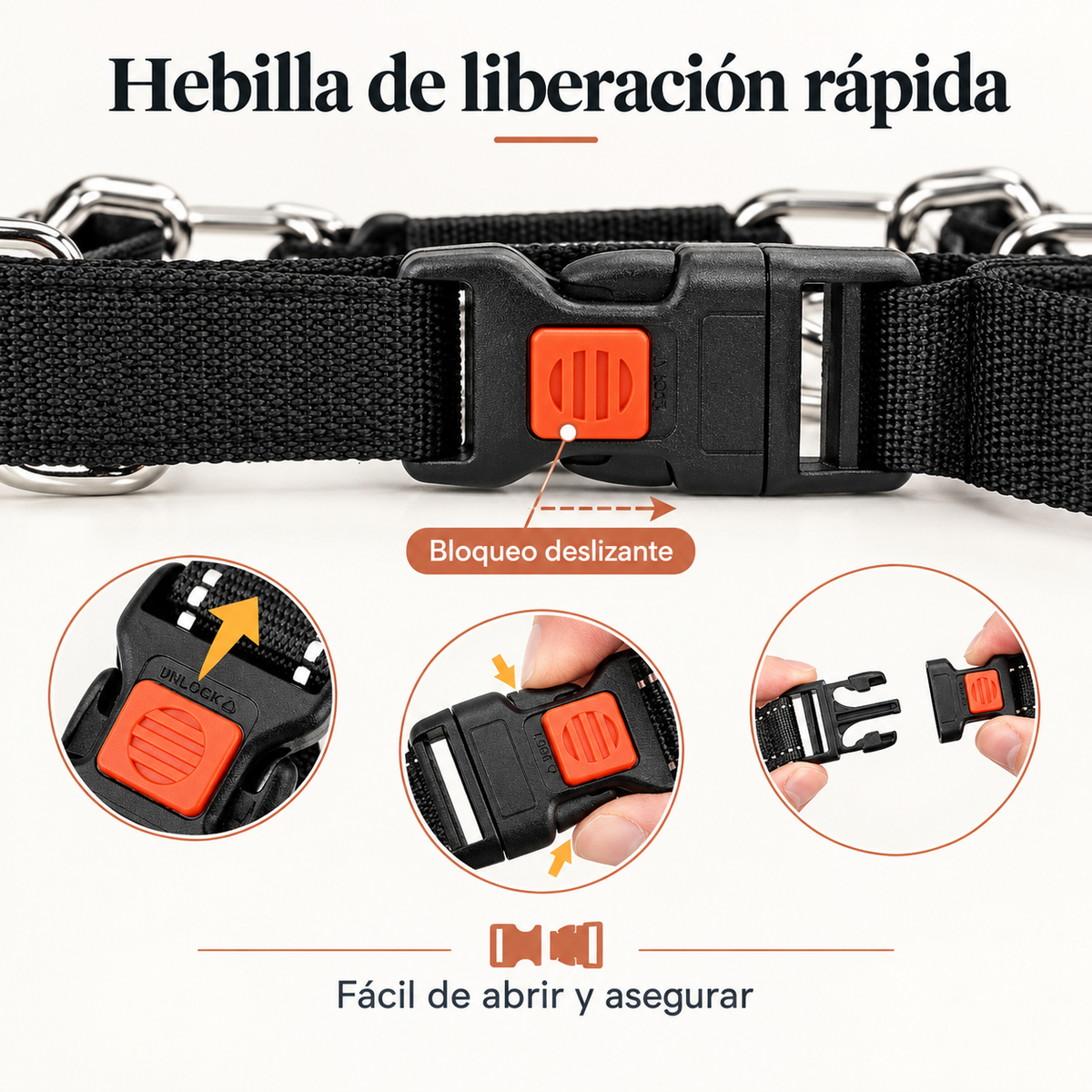 Essenza Pet — Collar de Adiestramiento Premium para Perros | Resistente, Ajustable y con Hebilla de Liberación Rápida