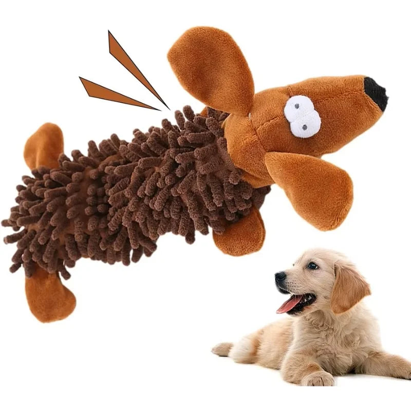 Essenza PlayJoy — Juguete Mordedor de Peluche con Sonido para Perros