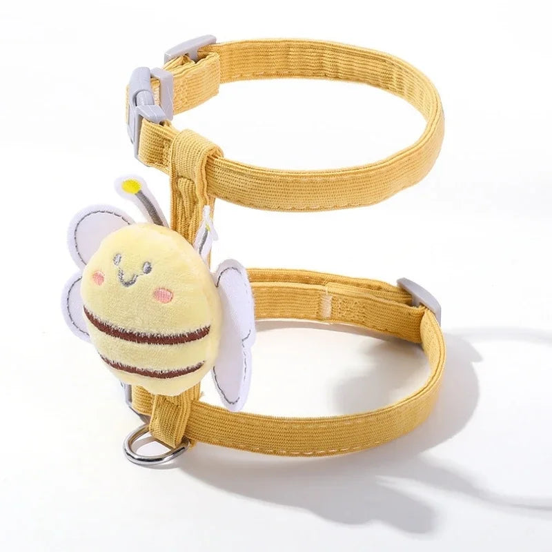 Essenza Pet BeeJoy — Arnés Ajustable para Perros y Gatos | Diseño de Abejita, Doble Capa y Correa Incluida