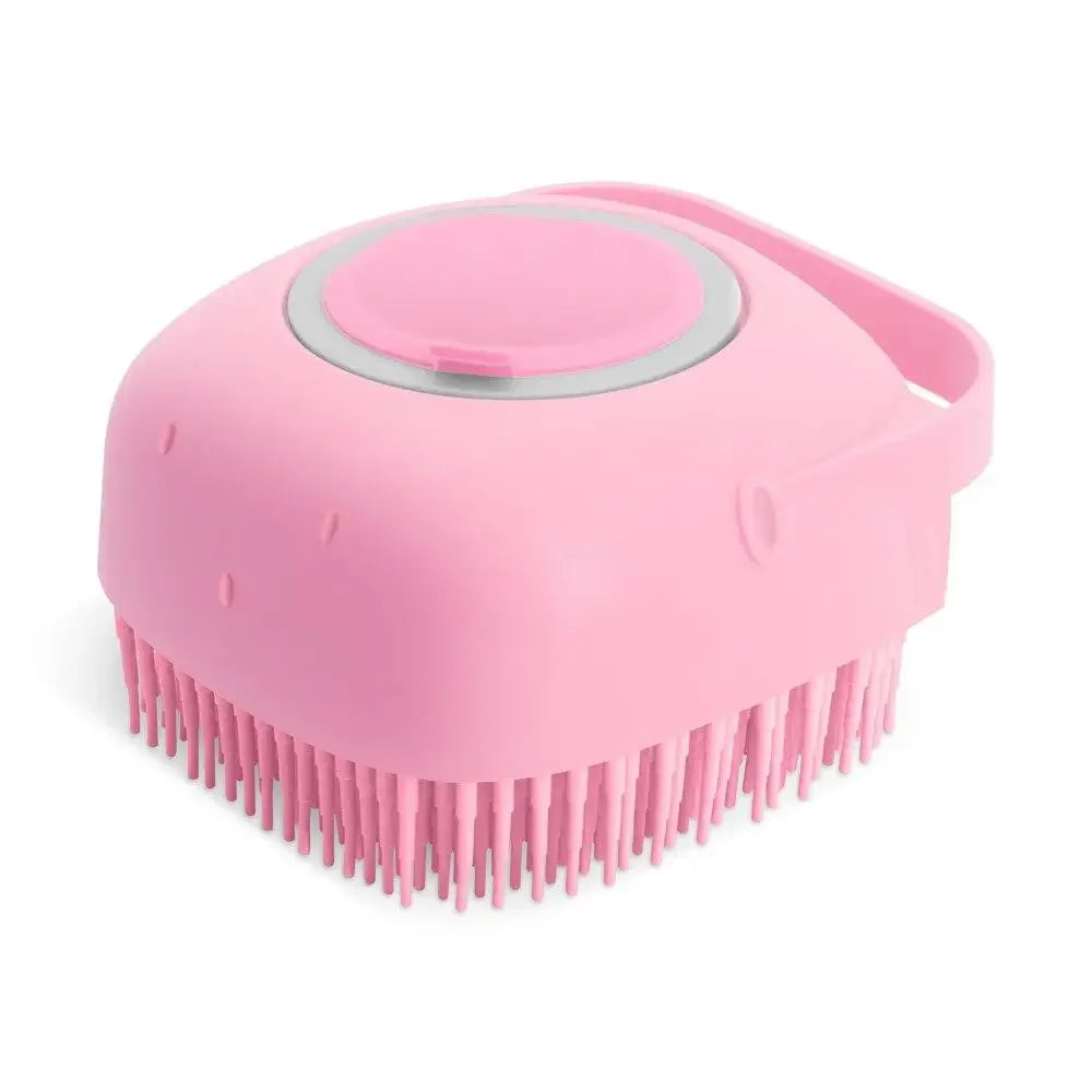Essenza Pet — Cepillo de Silicona para Baño de Mascotas con Dispensador de Champú | 80 ml