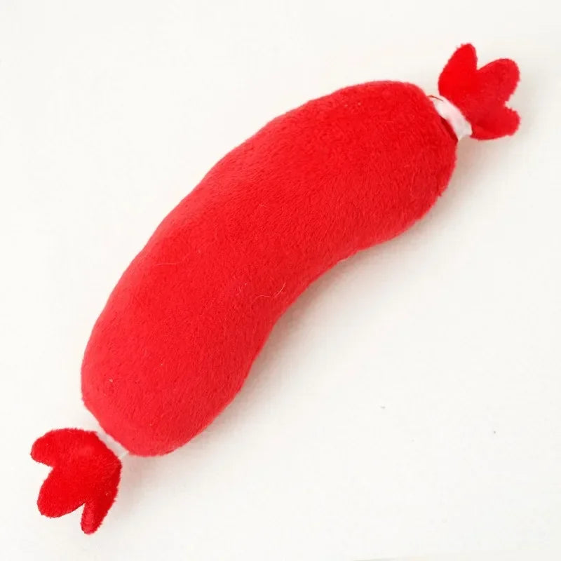 Essenza Pet SnackBite — Juguete Mordedor para Perros | Peluche con Sonido, Textura Divertida y Diseño de Perrito Caliente