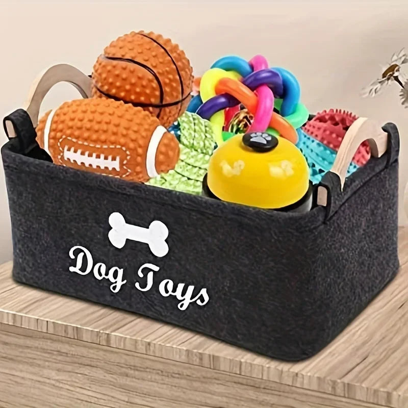Essenza HomePet — Caja Organizadora de Fieltro para Accesorios de Mascotas