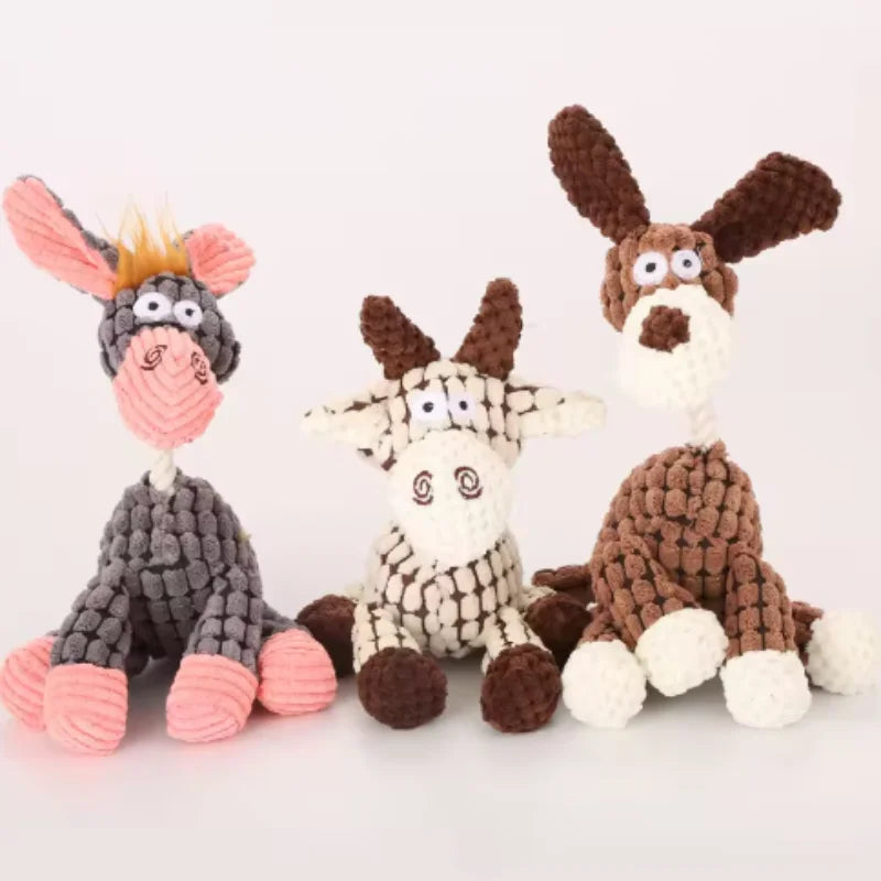 Essenza PlayJoy — Juguete Mordedor de Peluche con Sonido para Perros