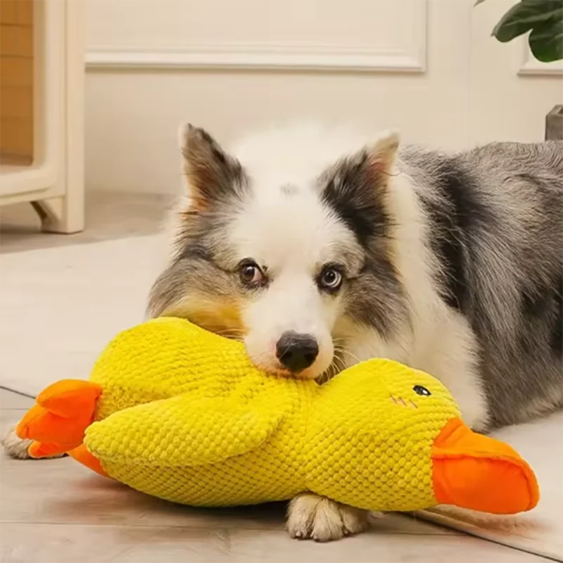 Essenza Pet DuckyPlay — Juguete de Patito Amarillo para Perros | Peluche Suave y Mordedor Interactivo