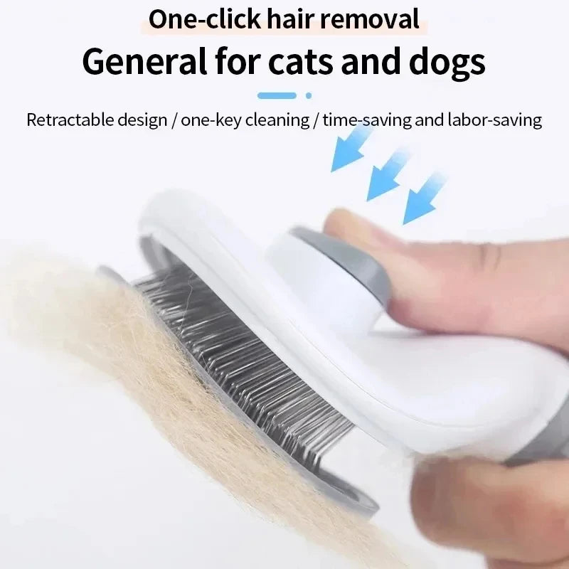 Essenza Pet SoftBrush — Cepillo Autolimpiante para Perros y Gatos, Removedor de Pelo y Herramienta de Aseo