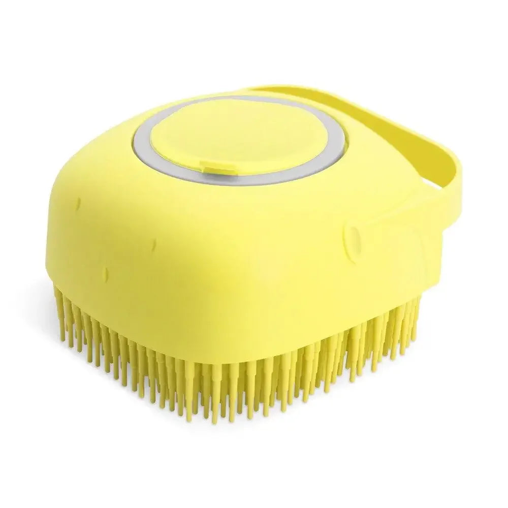 Essenza Pet — Cepillo de Silicona para Baño de Mascotas con Dispensador de Champú | 80 ml