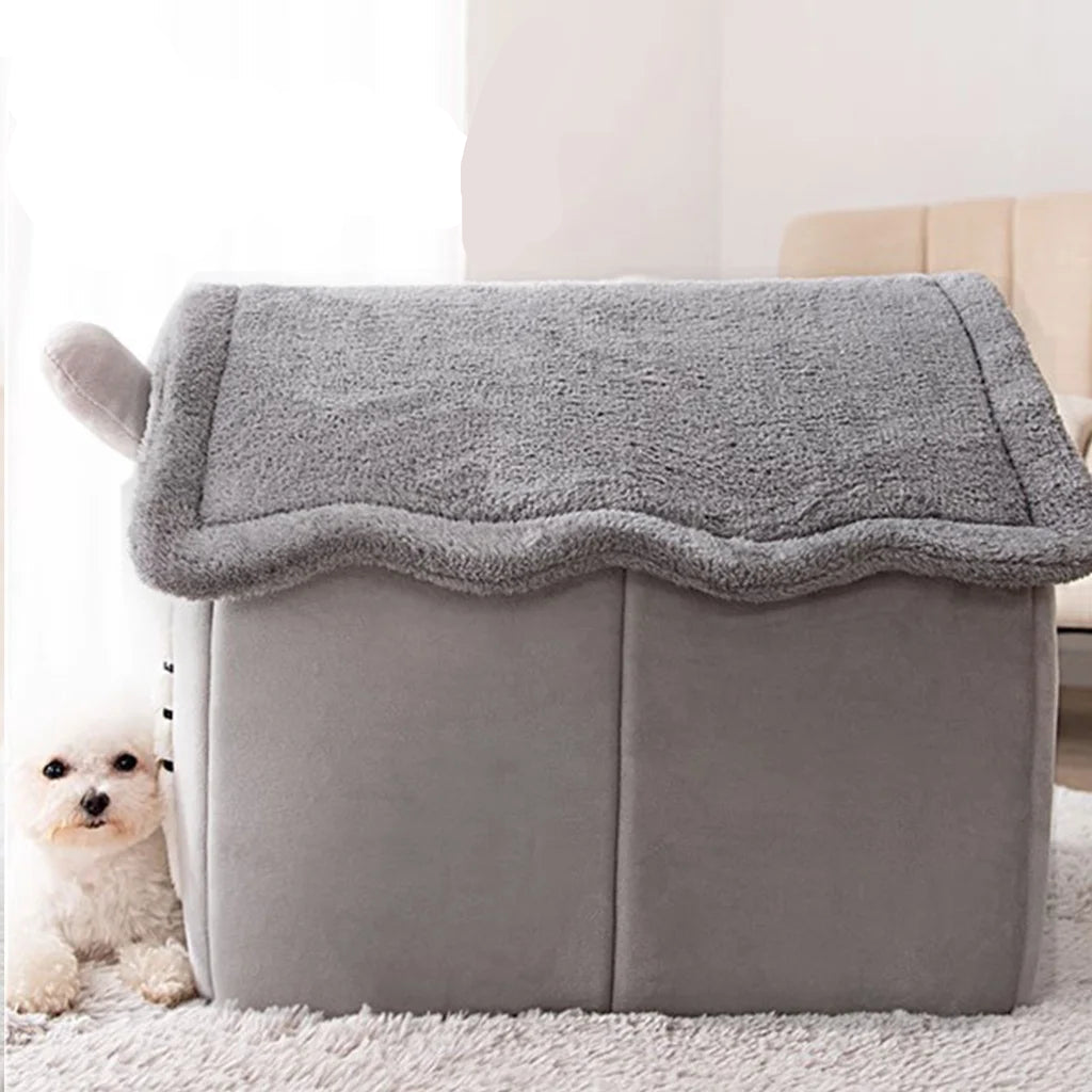 Essenza Pet CozyNest — Casita Cama Suave y Cálida para Mascotas