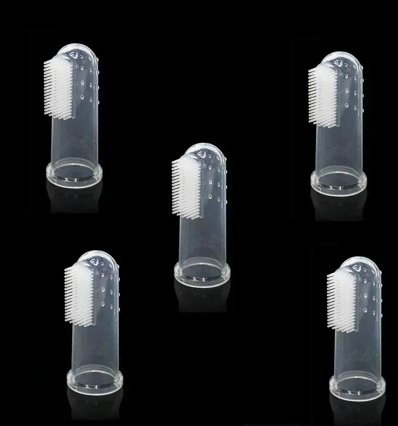 Essenza Pet — Cepillos Dentales de Silicona para Mascotas | Pack de 5 Unidades