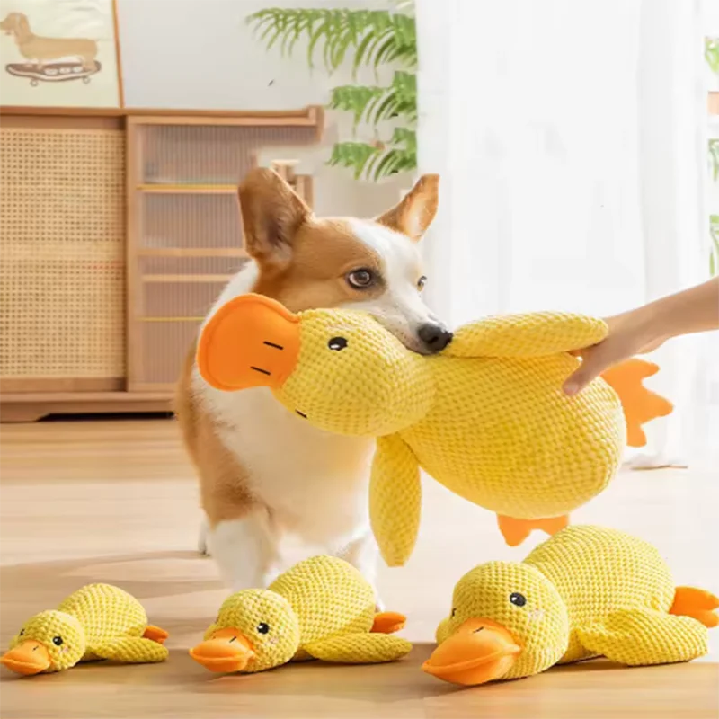 Essenza Pet DuckyPlay — Juguete de Patito Amarillo para Perros | Peluche Suave y Mordedor Interactivo