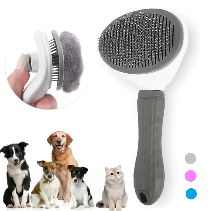 Essenza Pet SoftBrush — Cepillo Autolimpiante para Perros y Gatos, Removedor de Pelo y Herramienta de Aseo