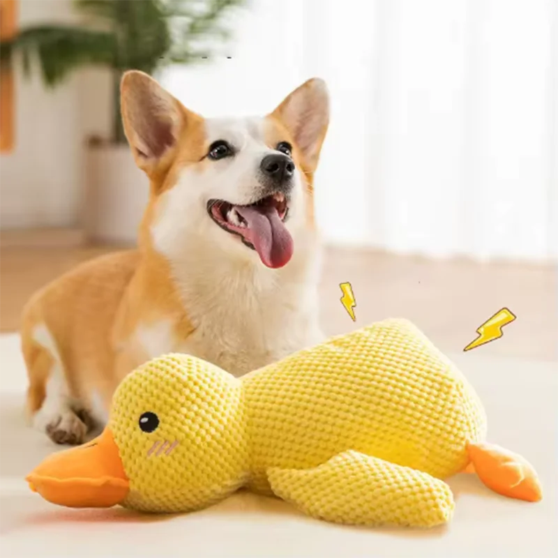 Essenza Pet DuckyPlay — Juguete de Patito Amarillo para Perros | Peluche Suave y Mordedor Interactivo