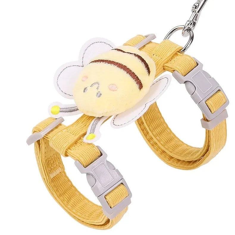 Essenza Pet BeeJoy — Arnés Ajustable para Perros y Gatos | Diseño de Abejita, Doble Capa y Correa Incluida