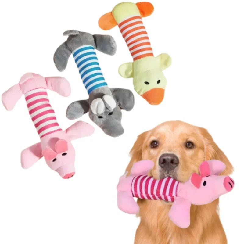 Essenza Pet CuddleBite — Juguete de Peluche para Perros Pequeños | Diseño de Animalito, Sonido Interactivo y Textura para Morder