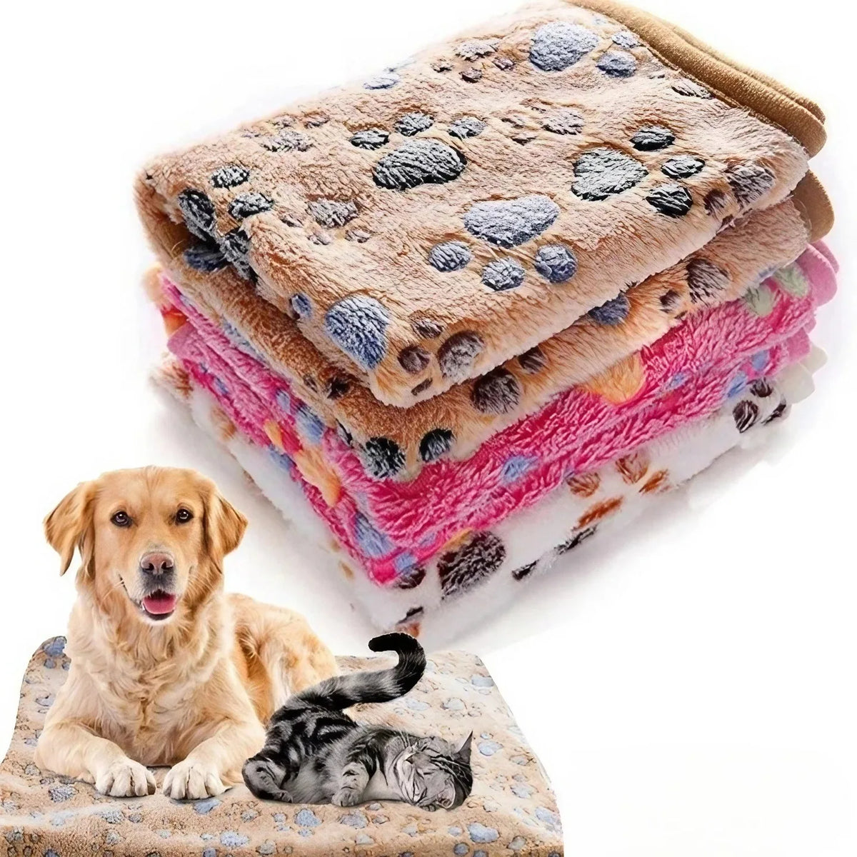Essenza CozyBlanket — Manta Suave y Acolchada para Perros y Gatos | Diseño Divertido y Cálido