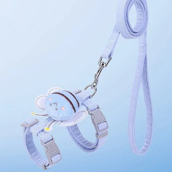 Essenza Pet BeeJoy — Arnés Ajustable para Perros y Gatos | Diseño de Abejita, Doble Capa y Correa Incluida