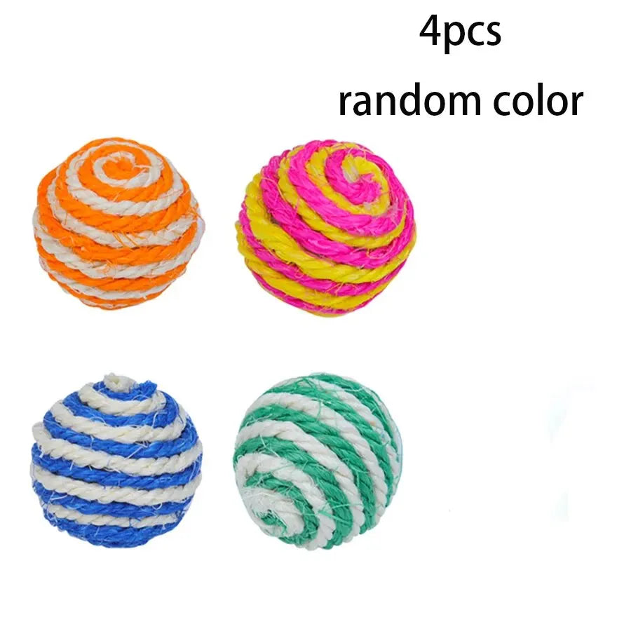 Essenza Pet PlayBites — Set de 4 Pelotas Interactivas para Gatos y Perros | Diversión, Juego y Estimulación Diaria en Colores Surtidos