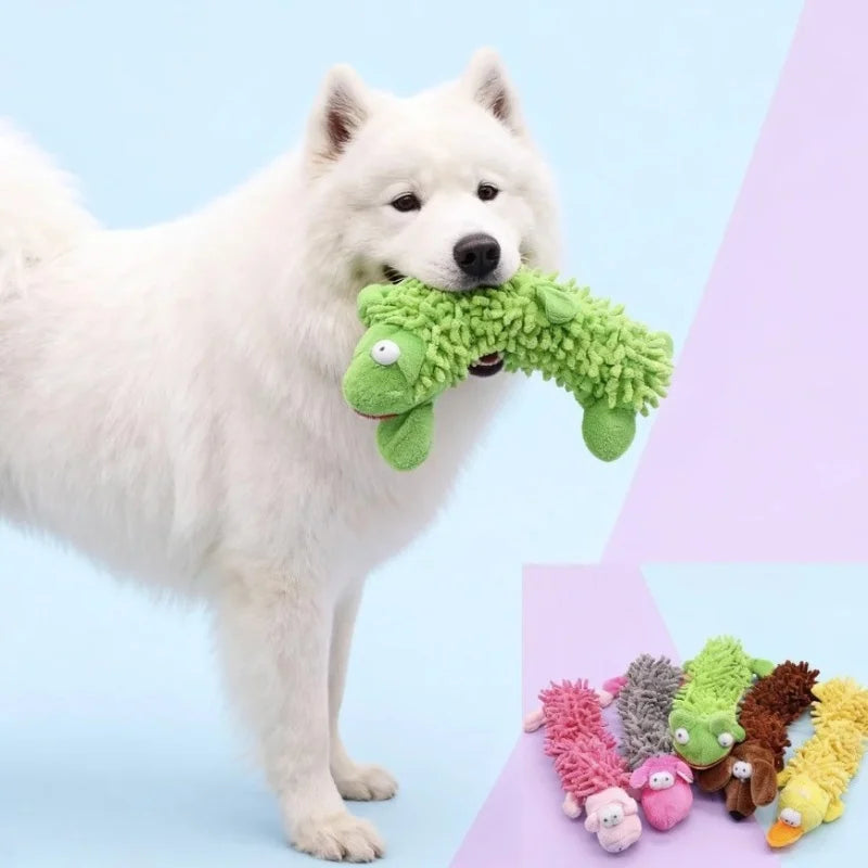 Essenza Pet CuddleBite — Juguete de Peluche para Perros Pequeños | Diseño de Animalito, Sonido Interactivo y Textura para Morder