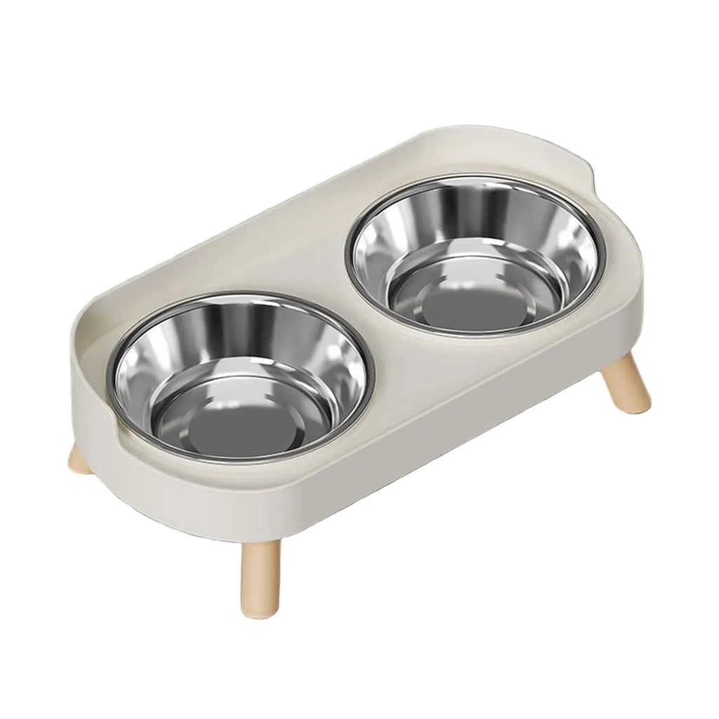 Essenza Pet DuoComfort — Comedero Elevado Multicolor con Dos Cuencos de Acero Inoxidable y Soporte para el Cuello