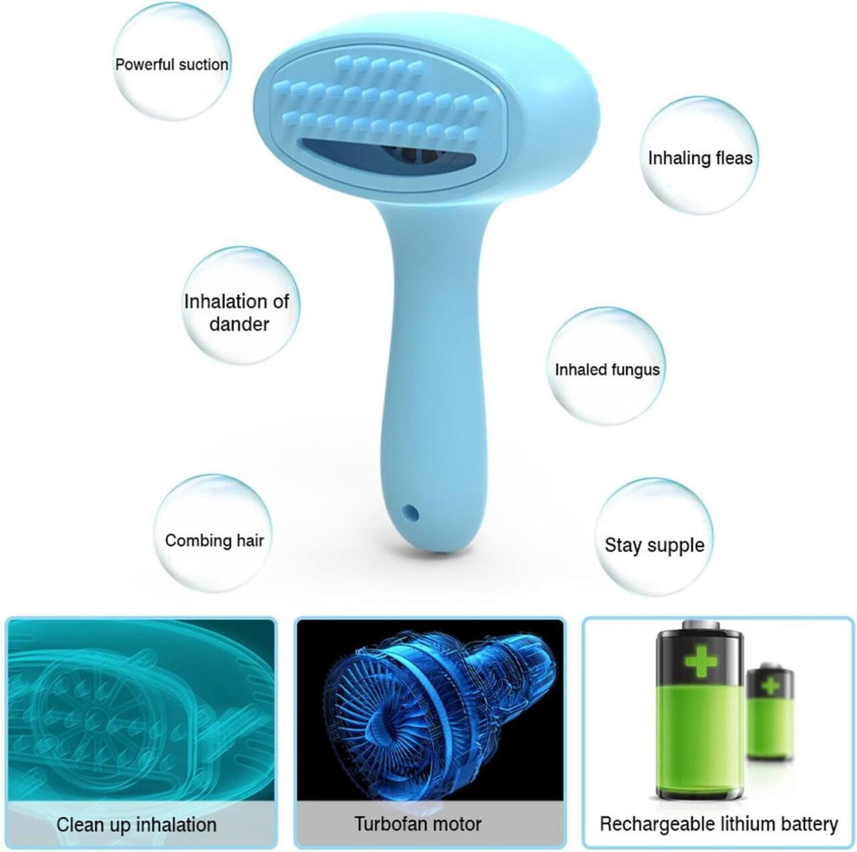 Essenza FurSmooth — Cepillo Eléctrico Quitapelos para Mascotas